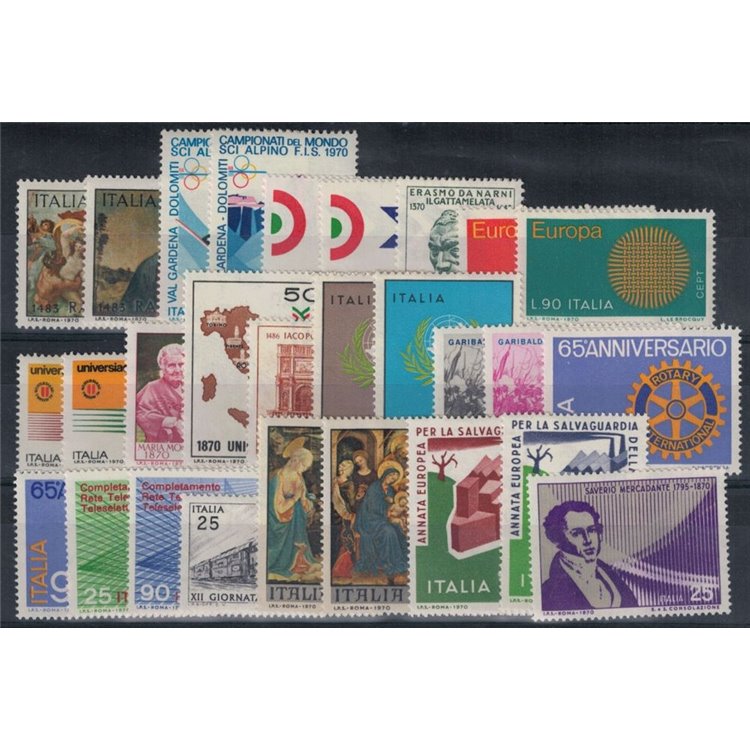 ITALY 1970 Complete Year 28v MNH**