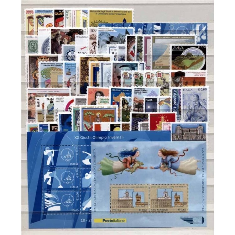 ITALY 2006 Complete Vintage 78v + 2 s/s MNH**
