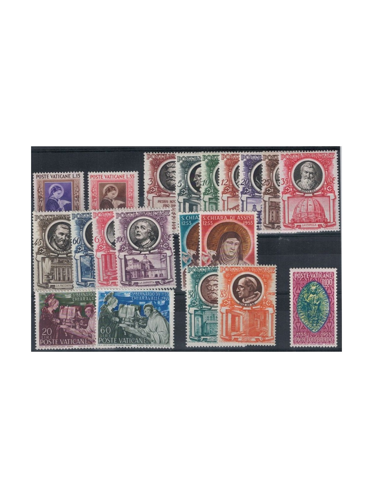 VATICANO 1953 Annata Completa 20v MNH**