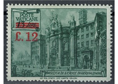 VATICANO 1952 Basiliche soprastampato in rosso MNH**