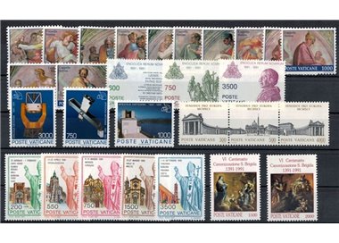 VATICAN 1991 Complete Year 28v MNH**