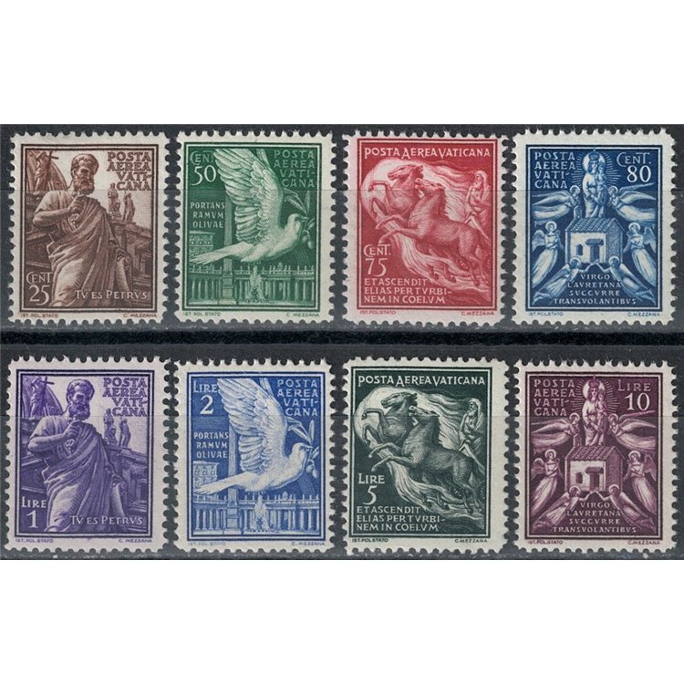 VATICAN 1938 Various subjects (airmail) 8v MNH**