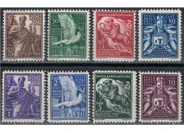 VATICANO 1938 Soggetti vari (posta aerea) 8v MNH**