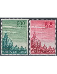 VATICANO 1958 Cupola di San Pietro (posta aerea) 2v MNH**