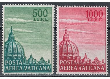 VATICANO 1958 Cupola di San Pietro (posta aerea) 2v MNH**