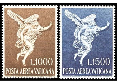 VATICAN 1962 Archangel Gabriel (airmail) 2v MNH**