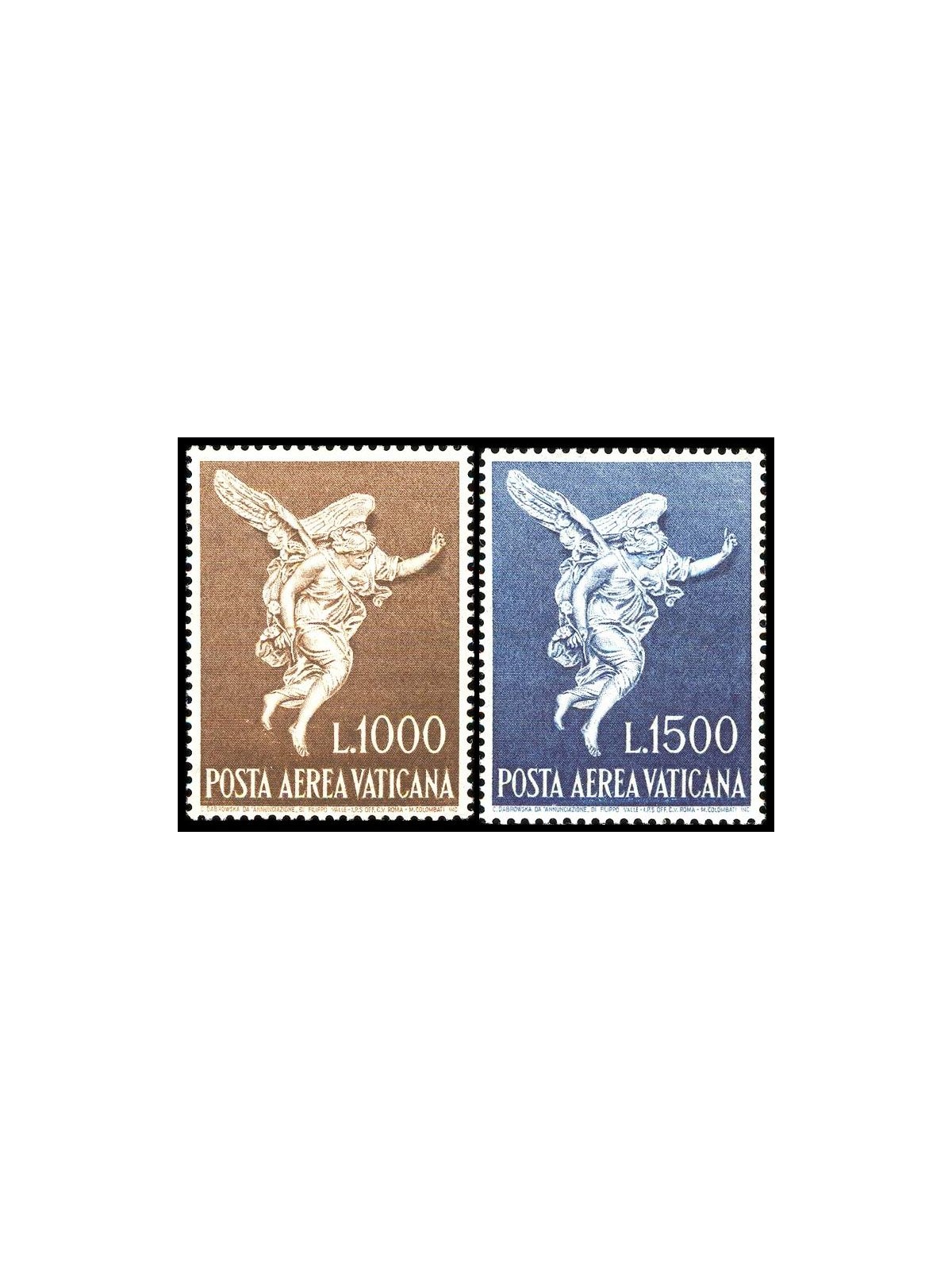 VATICAN 1962 Archangel Gabriel (airmail) 2v MNH**