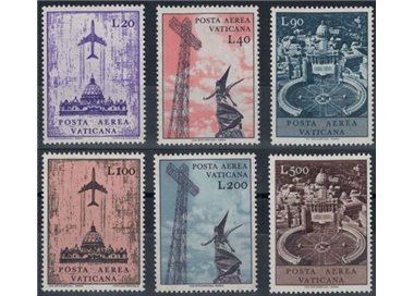 VATICAN 1967 Various subjects (airmail) 6v MNH**