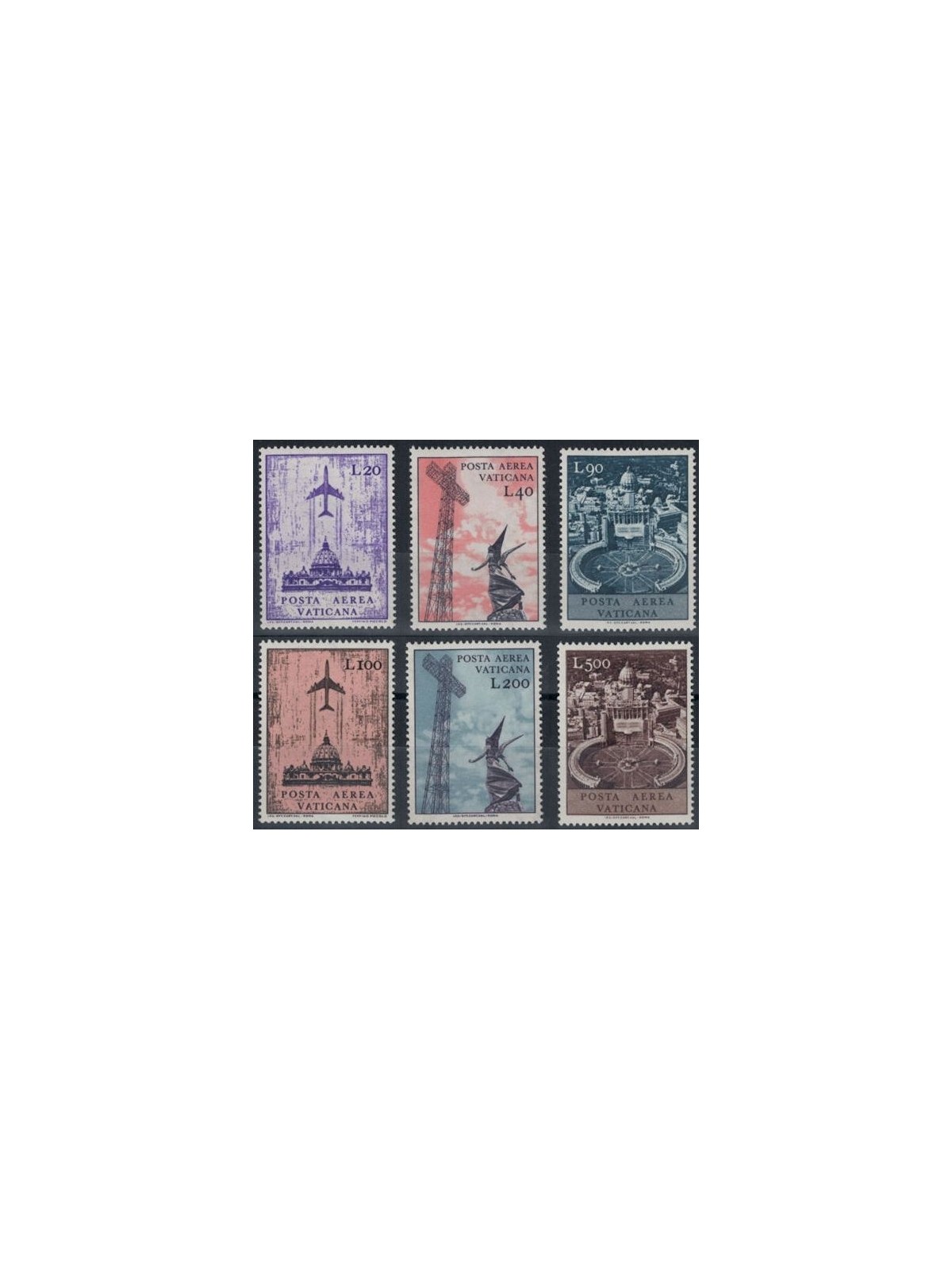 VATICANO 1967 Soggetti vari (posta aerea) 6v MNH**