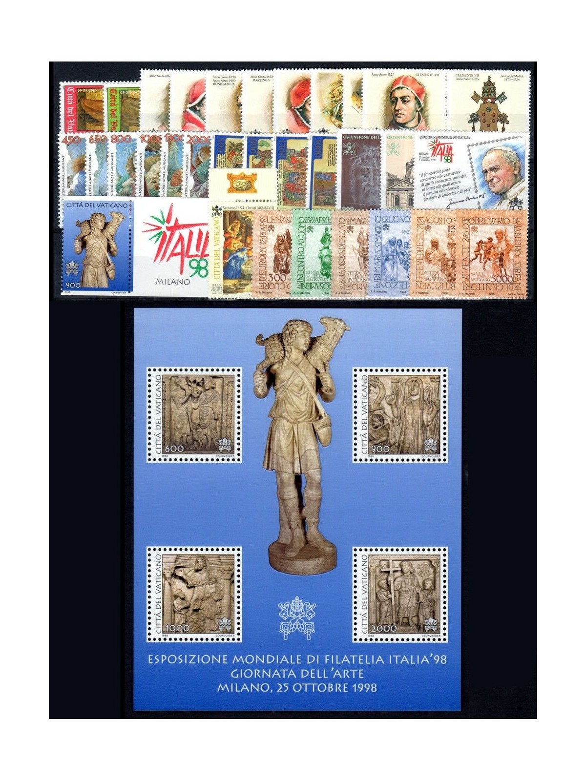 VATICAN 1998 Complete Year 31v + 1 s/s MNH**