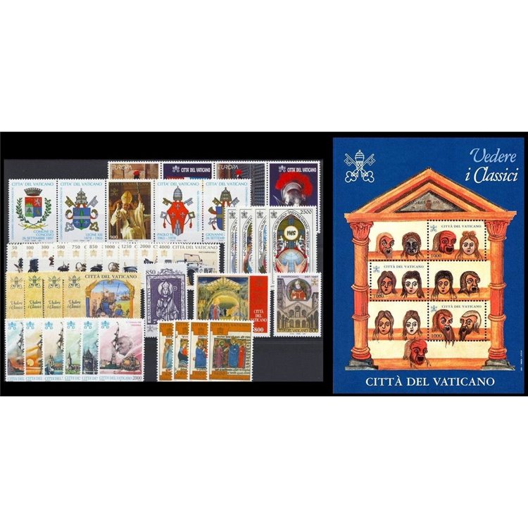VATICAN 1997 Complete Year 34v + 1 s/s MNH**
