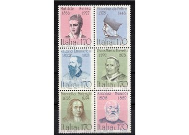ITALY 1978 Illustrious men 6v MNH**