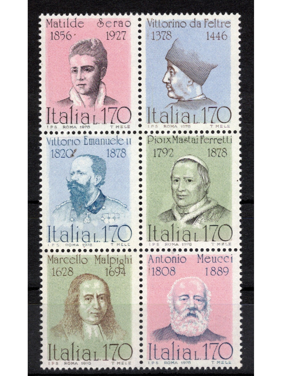 ITALIA 1978 Uomini illustri 6v MNH**