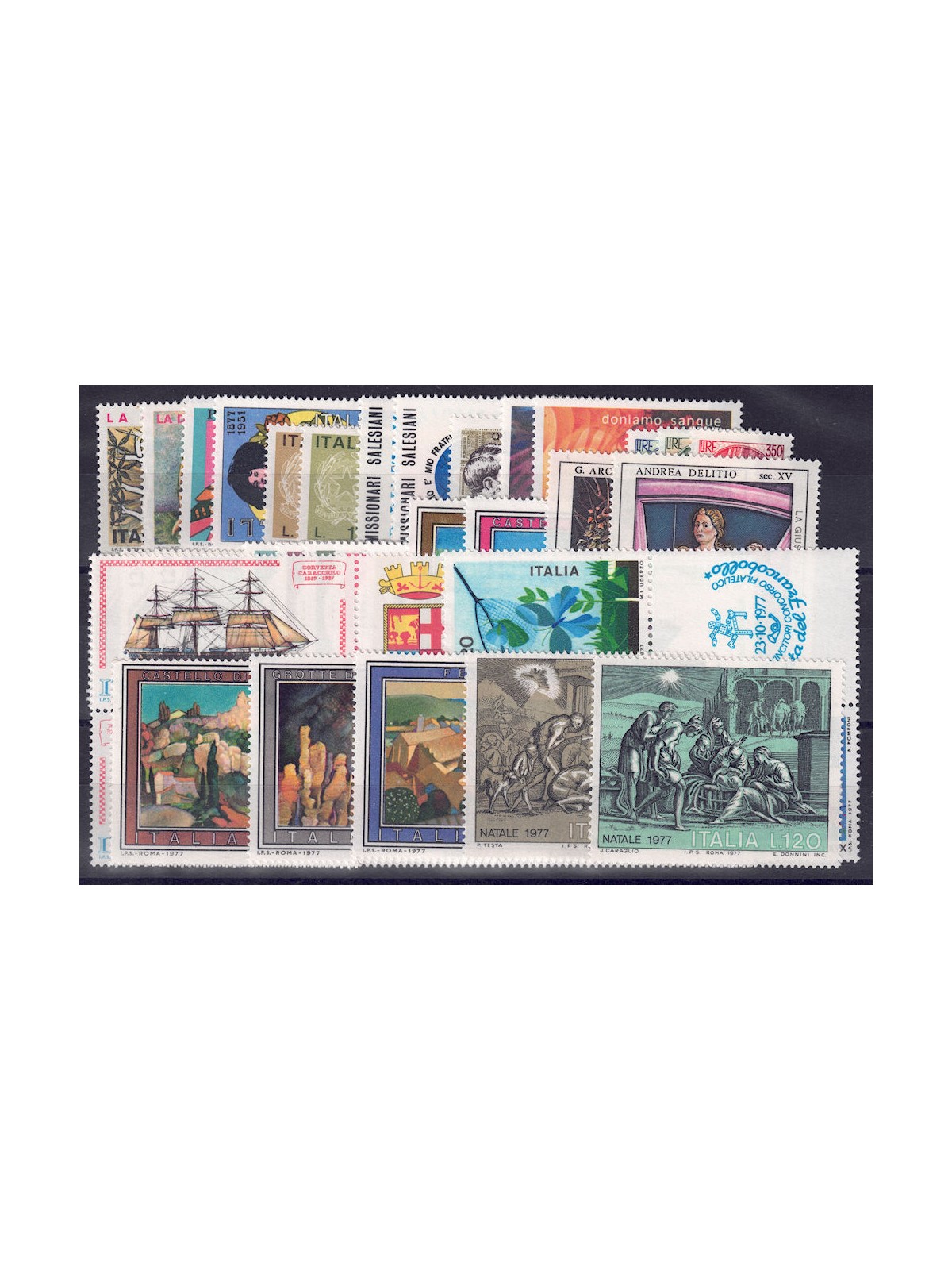 ITALY 1977 Complete Vintage 38v MNH**