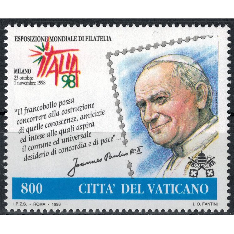 VATICANO 1998 Giornata del francobollo MNH**