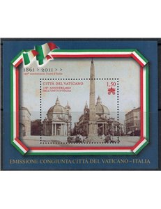 VATICAN 2011 Unification of Italy s/s MNH**