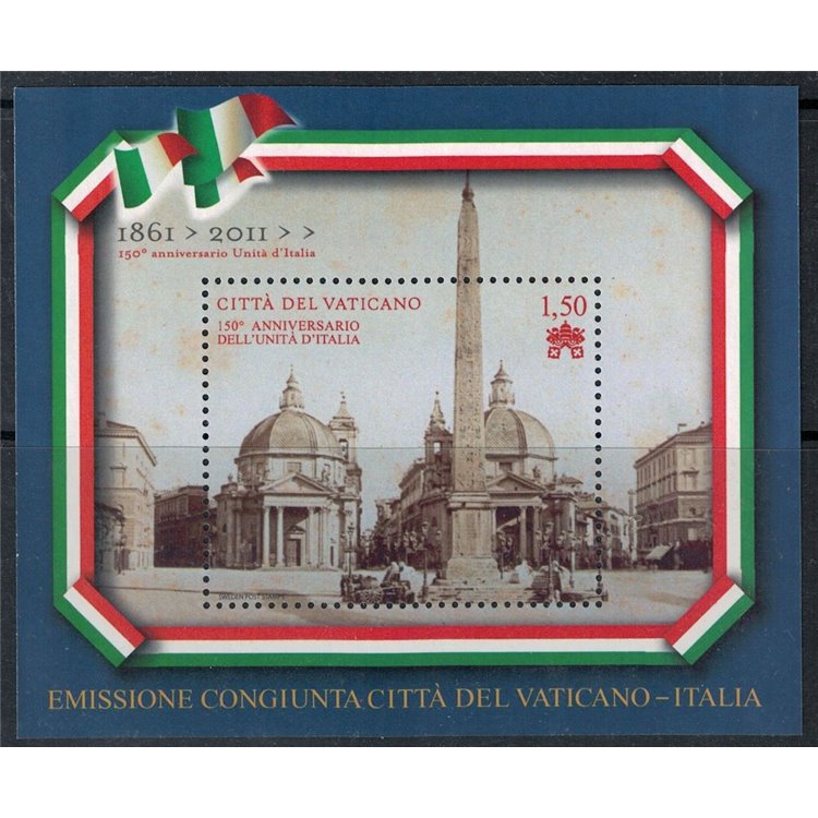 VATICAN 2011 Unification of Italy s/s MNH**