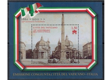 VATICAN 2011 Unification of Italy s/s MNH**