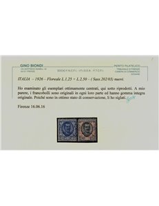 ITALIA REGNO 1926 Floreale 4v MNH** © (Lusso)