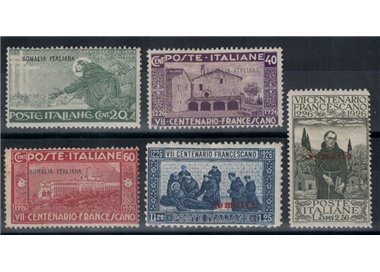ITALIAN SOMALIA 1926 San Francesco 5v MH*