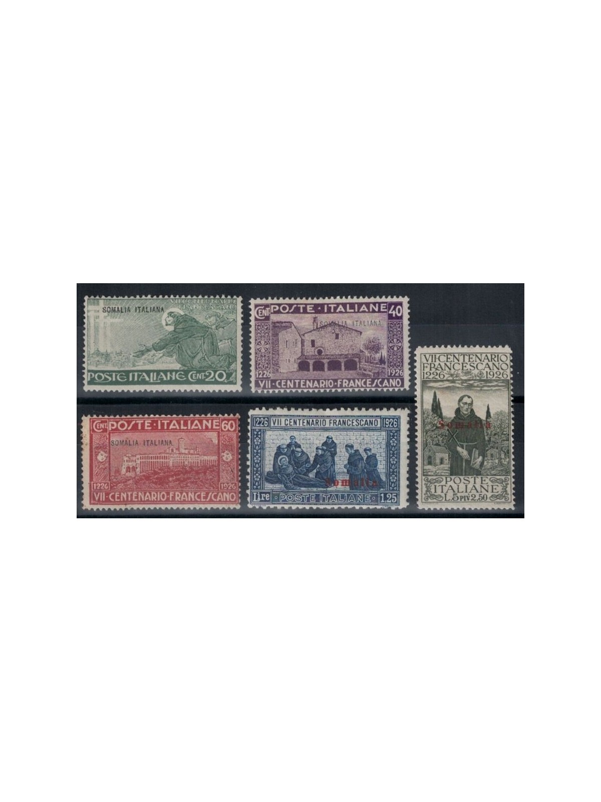 ITALIAN SOMALIA 1926 San Francesco 5v MH*