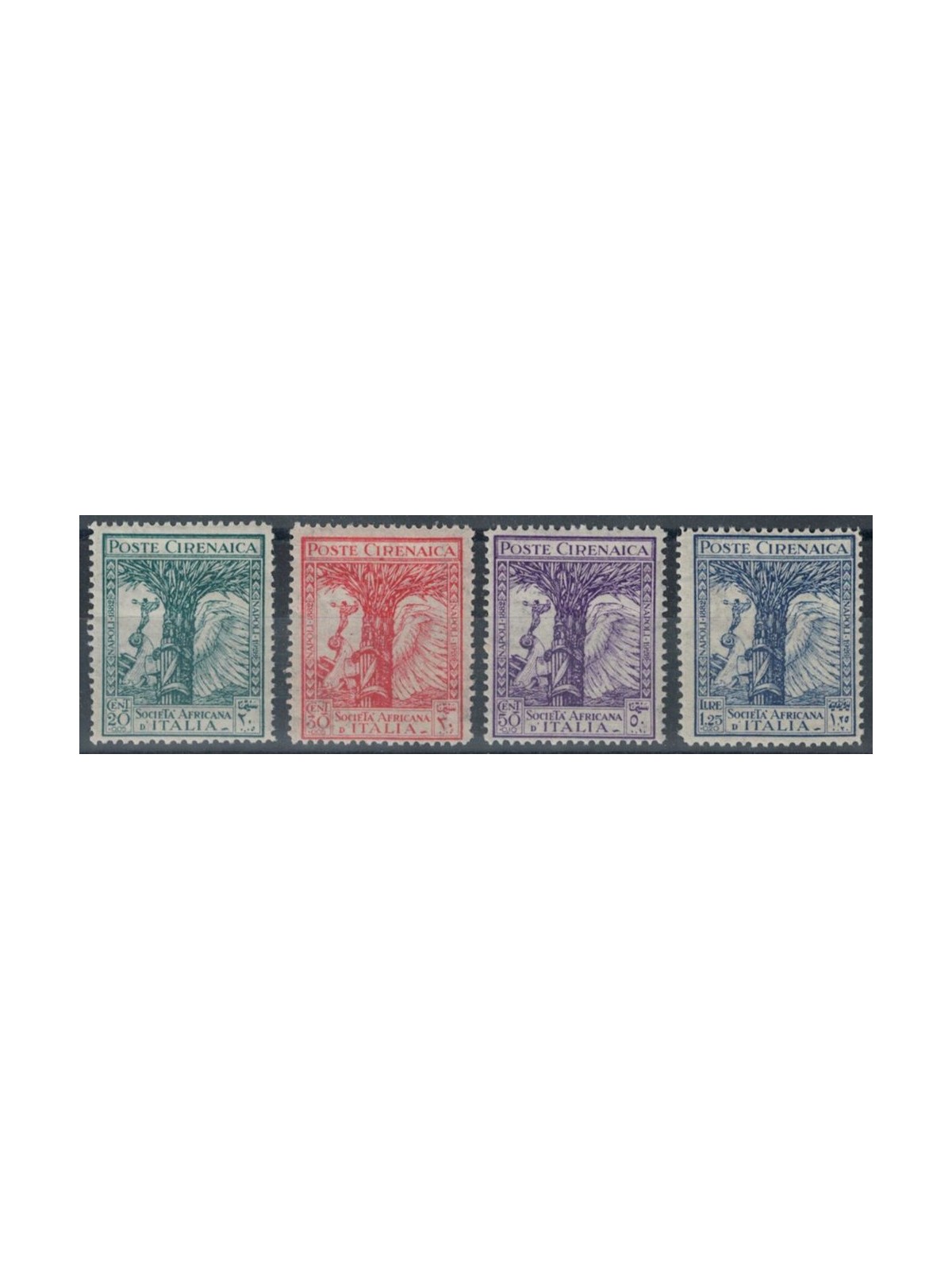 CYRENAICA 1928 Pro African Society of Italy 4v MH*