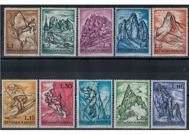 SAN MARINO 1962 Sport alpinistici 10v MNH**