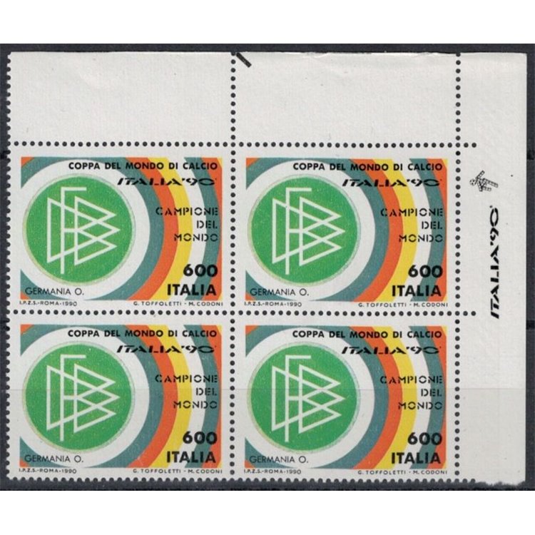 ITALIA 1990 Germania campione in quartina asd MNH**