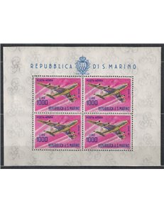 SAN MARINO 1964 Modern Aircraft s/s MNH**