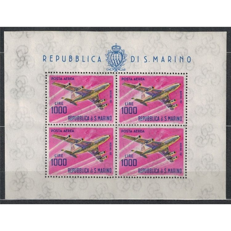 SAN MARINO 1964 Aerei moderni BF MNH**