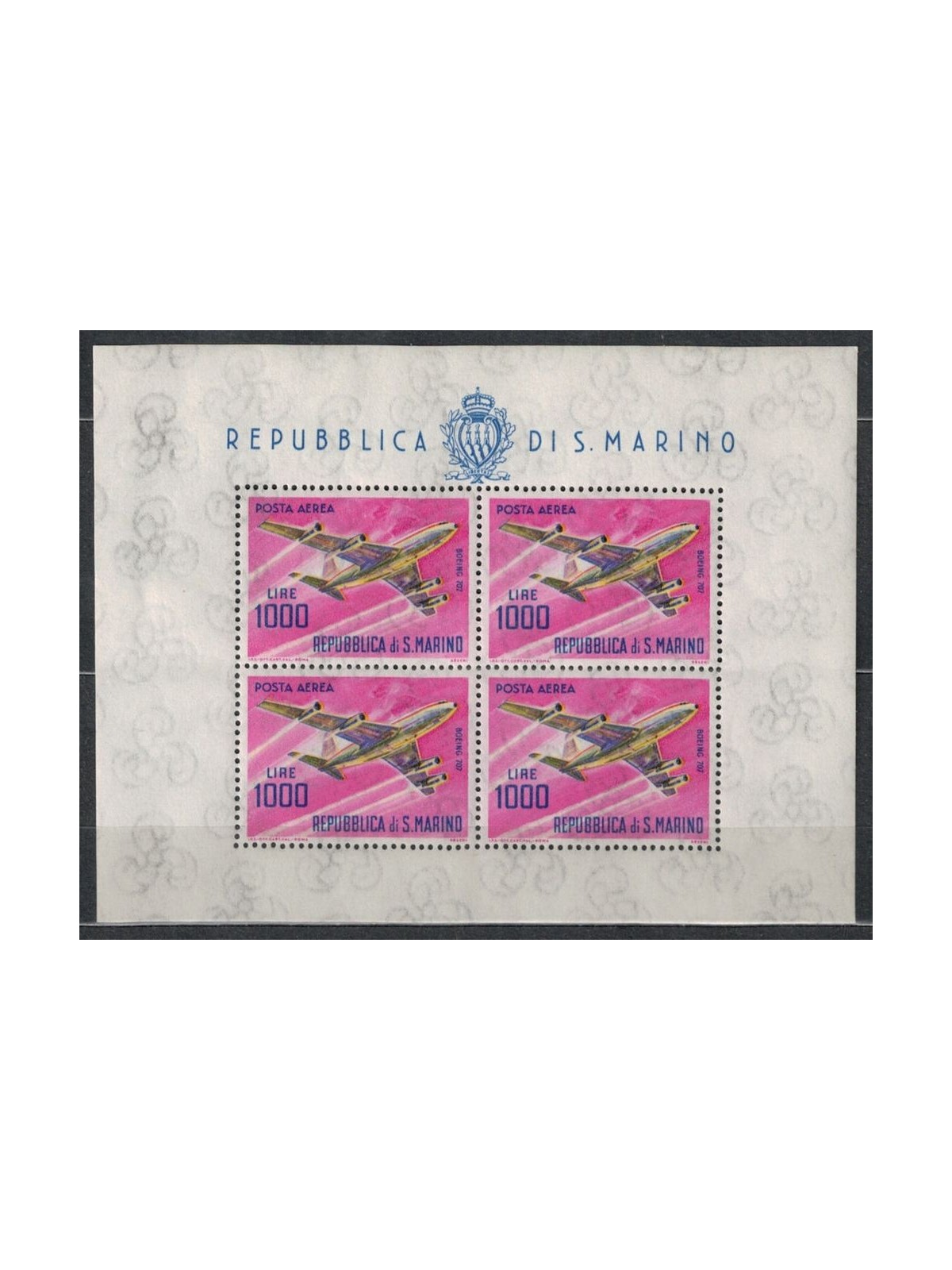 SAN MARINO 1964 Aerei moderni BF MNH**