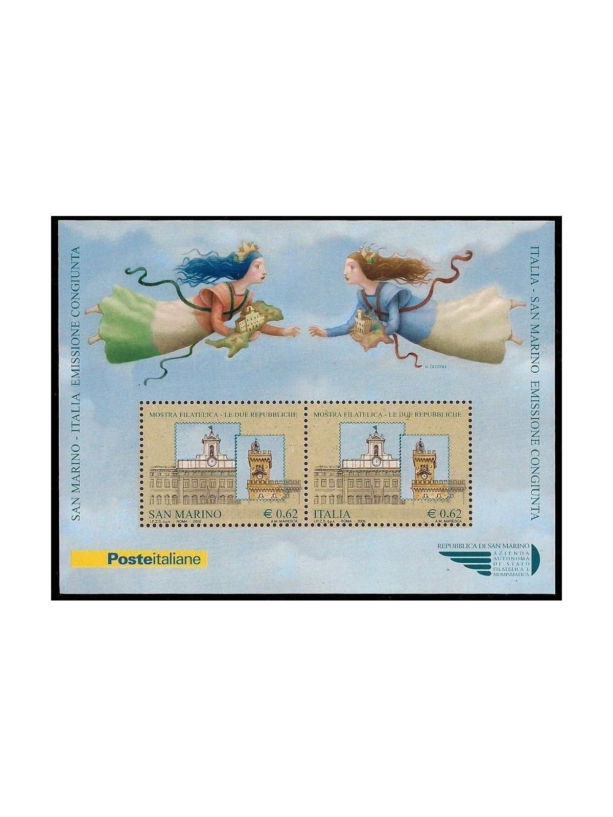 SAN MARINO 2006 The Two Republics s/s MNH**