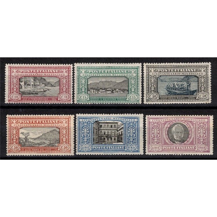 ITALY KINGDOM 1923 Alessandro Manzoni 6v MH*