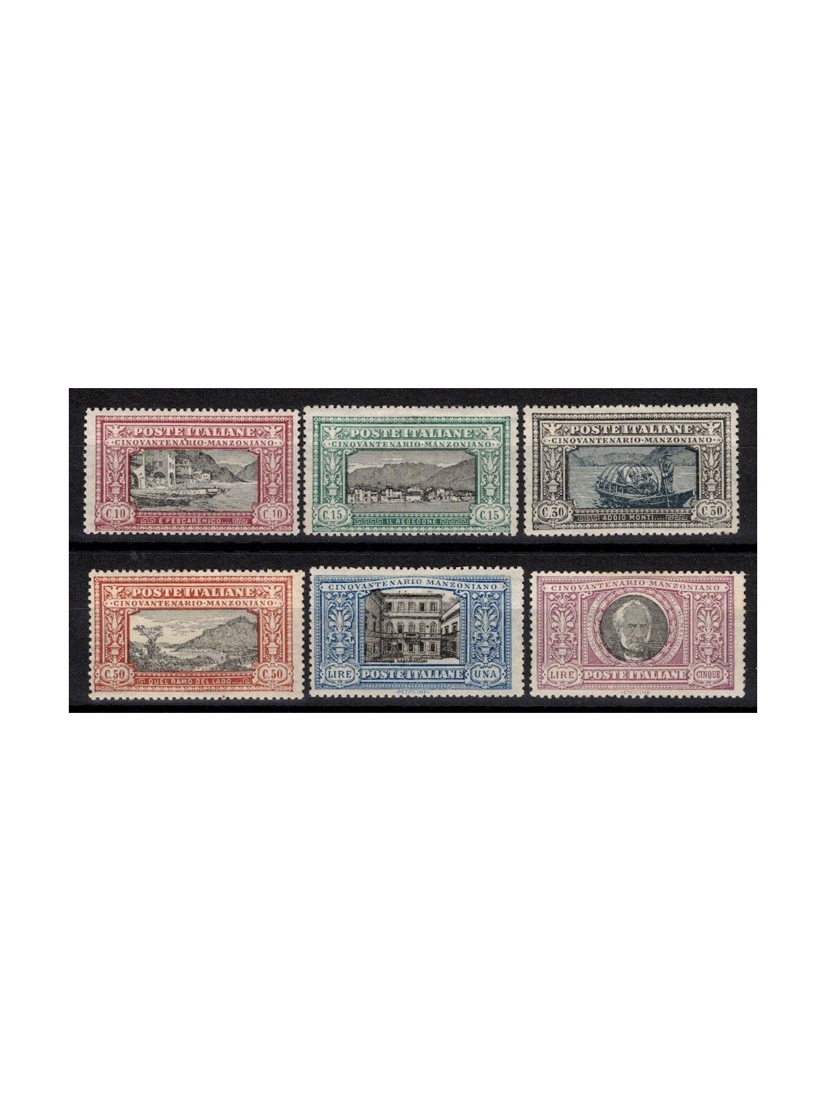 ITALY KINGDOM 1923 Alessandro Manzoni 6v MH*