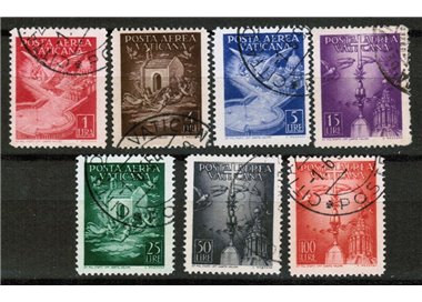 VATICANO 1947 Soggetti vari (posta aerea) 7v us