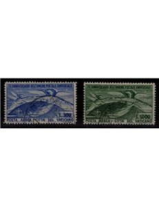 VATICANO 1949 Anniversario UPU (posta aerea) 2v us