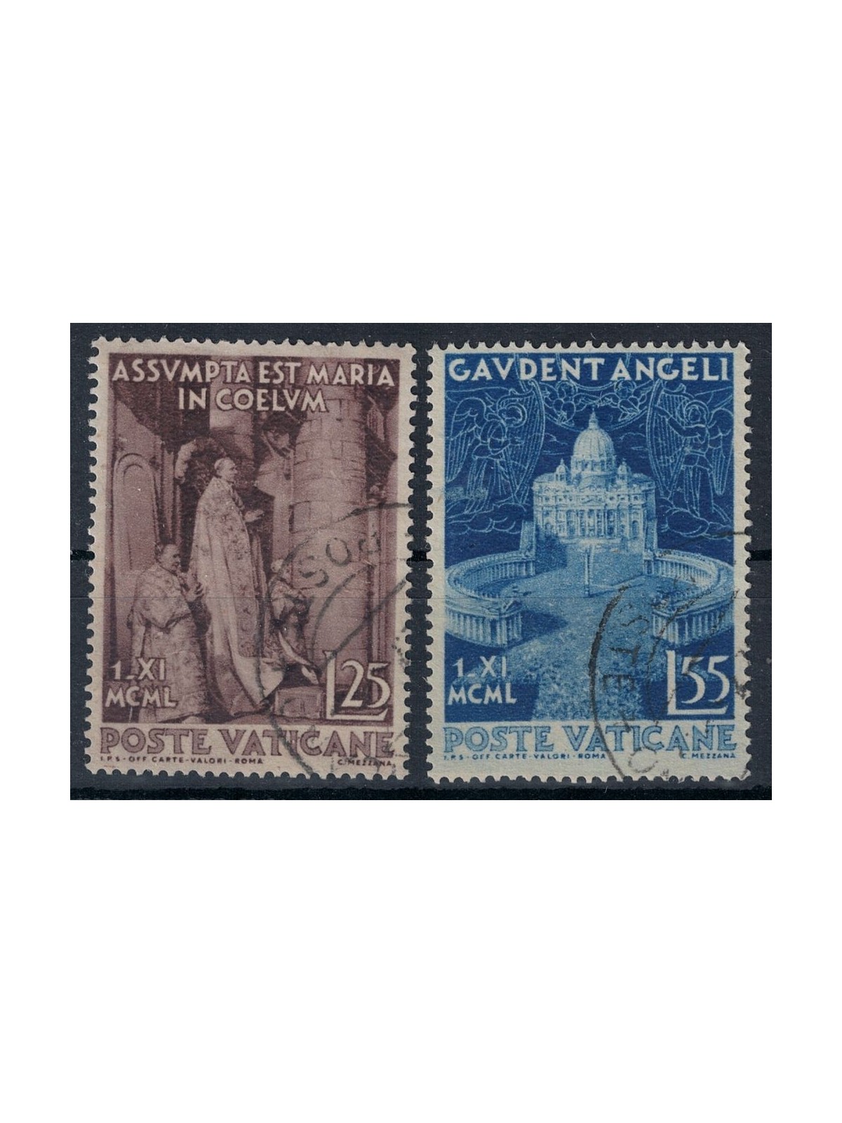 VATICANO 1951 Dogma dell'Assunzione 2v us
