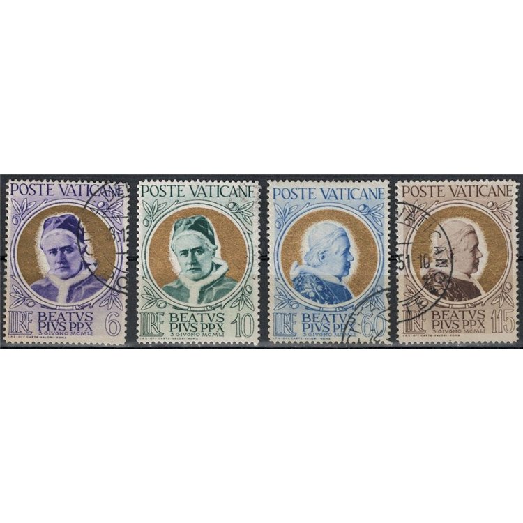 VATICAN 1951 Beatification of Pius X (Golden Pope) 4v us