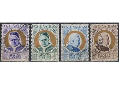 VATICAN 1951 Beatification of Pius X (Golden Pope) 4v us