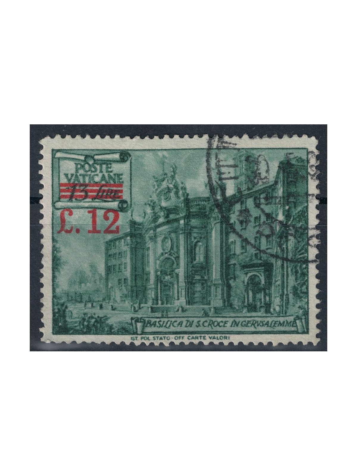 VATICAN 1952 Basilicas overprinted in red us