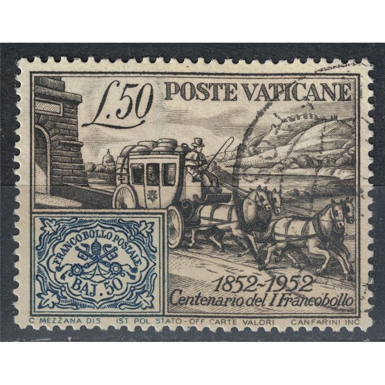 VATICAN 1952 Centenary of the US postage stamp