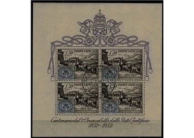 VATICAN 1952 Centenary of the s/s us stamp
