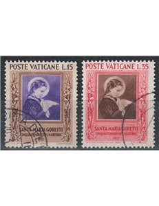 VATICANO 1953 Santa Maria Goretti 2v us