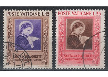 VATICAN 1953 Santa Maria Goretti 2v us