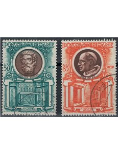 VATICAN 1953 Pontiffs and Basilica, expressed 2v us