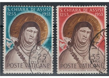 VATICAN 1953 Saint Clare of Assisi 2v us