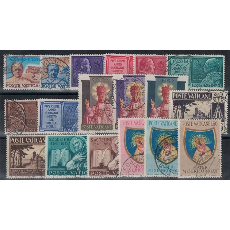 VATICAN 1954 Complete Year 18v US