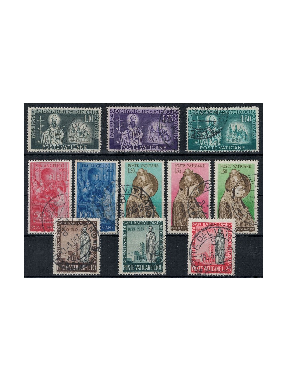 VATICANO 1955 Annata completa 11v us