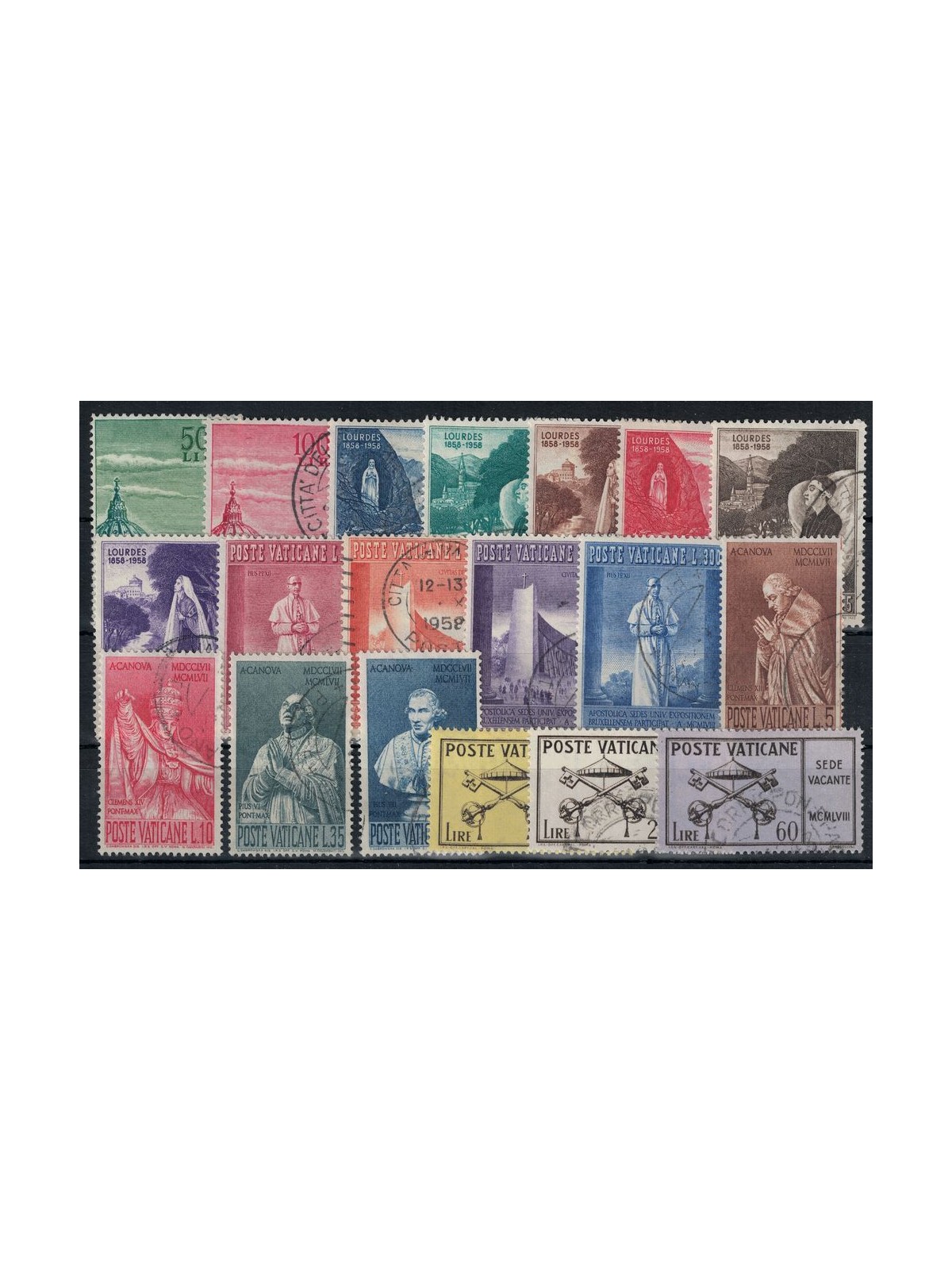 VATICANO 1958 Annata completa 19v us