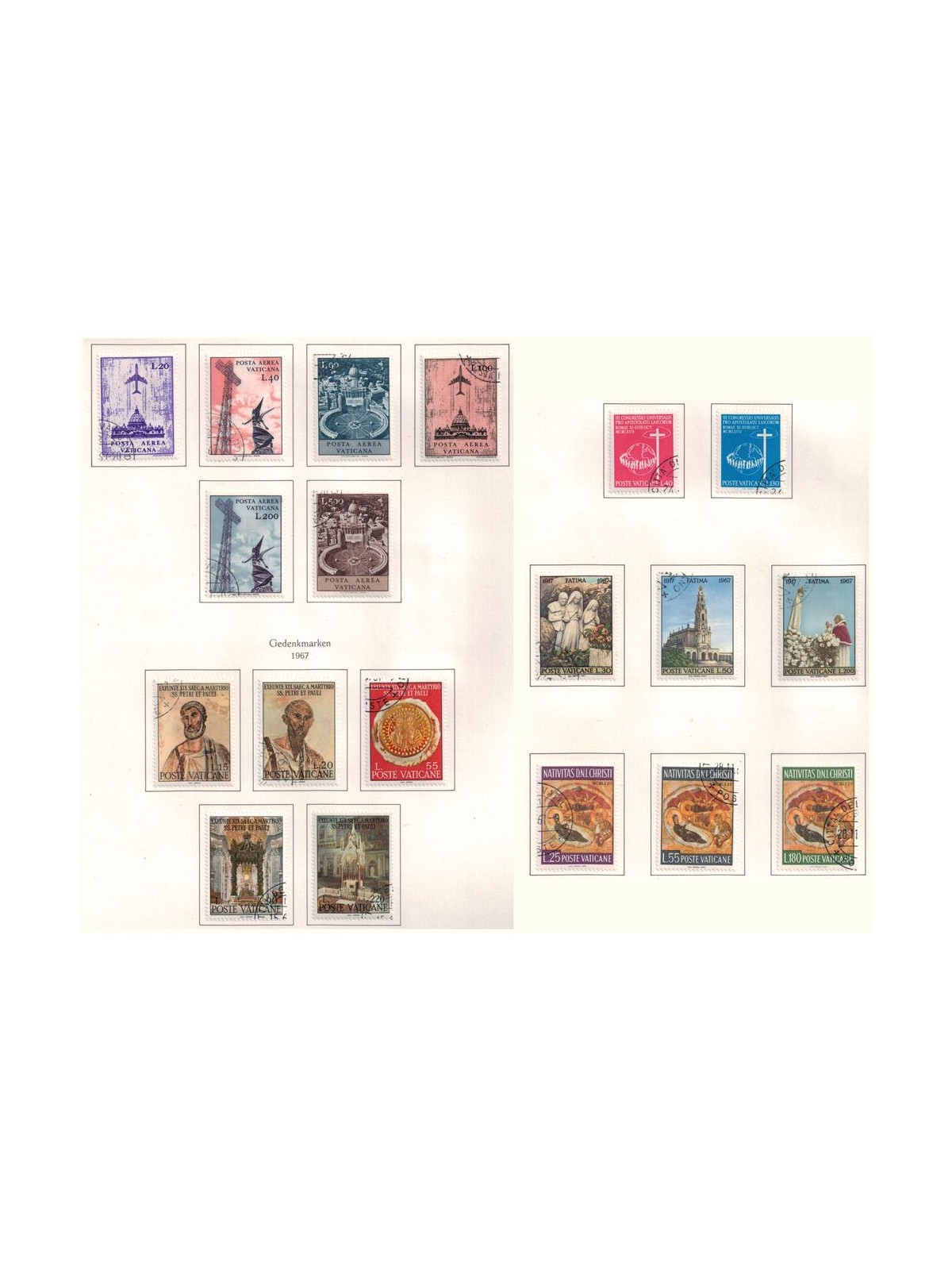 VATICAN 1967 Complete year 19v us